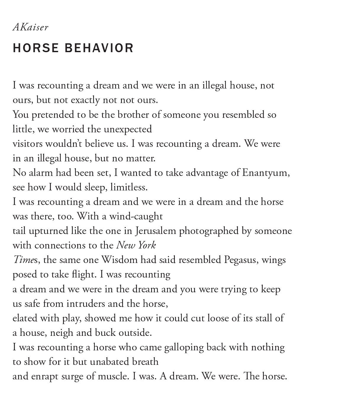 Horse Behavior by A. Kaiser